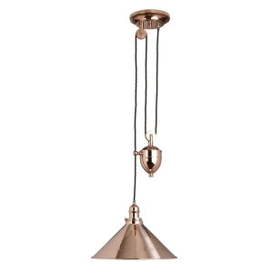 Elstead Lighting Provence Rise Fall Pendant Polished Copper - All