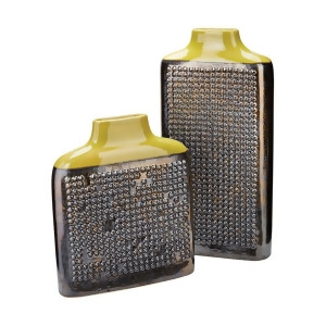 Dimond Home Dotted Relief Rectangular Vases In Lawn Green - All
