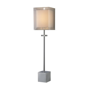Dimond Lighting Exeter Table Lamp In Chrome With Double-Framed Shade - All