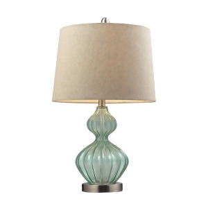 Dimond Lighting Smoked Glass Table Lamp In Pale Green With Metallic Linen Shade - All
