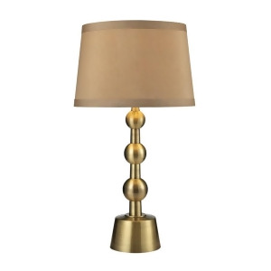 Dimond Lighting Montpelier Table Lamp in Aged Brass With Light Taupe Shade - All