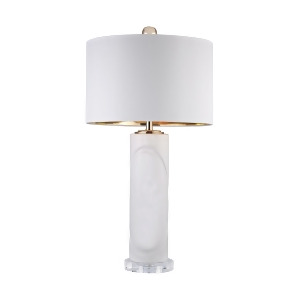 Dimond Lighting White Embossed Oval Lamp - All