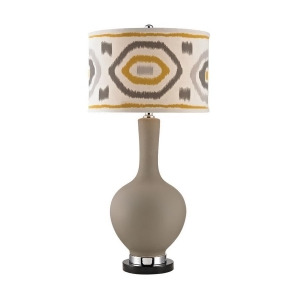 Dimond Lighting Matte Grey Lamp With Patterned Shade - All