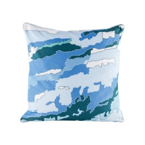 Dimond Home Blue Topography Pillow With Goose Down Insert - All