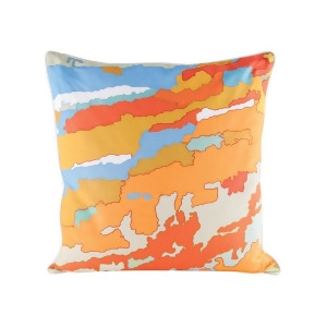 Dimond Home Orange Topography Pillow With Goose Down Insert - All