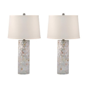 Dimond Lighting Mother of Pearl Cylinder Table Lamp - All