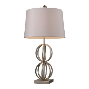 Dimond Lighting Donora Table Lamp In Silver Leaf With Milano Off White Shade - All