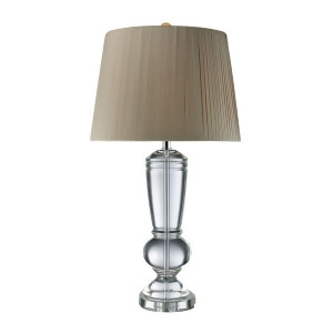 Dimond Lighting Castlebridge Table Lamp In Clear Crystal With Light Grey Shade - All
