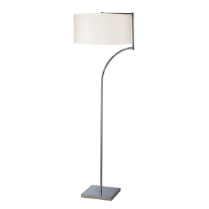 Dimond Lighting Lancaster Floor Lamp In Chrome With Milano Pure White Shade - All