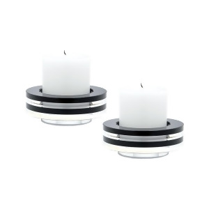Dimond Home Round Tuxedo Crystal Candleholder Set of2 - All