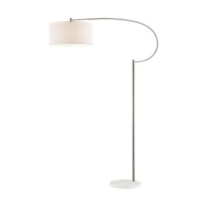 Dimond Lighting Whitecrane 1 Light Floor Lamp In Satin Nickel And White - All