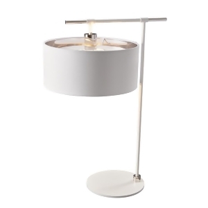 Elstead Lighting Balance White Polished Nickel Table Lamp - All