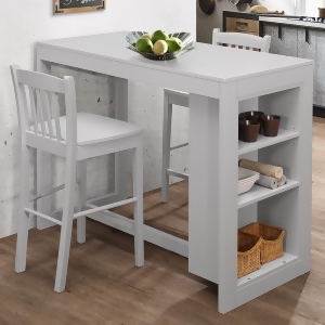 Jofran Tribeca Counter Height Dining Table w/Shelving in Ash Grey - All
