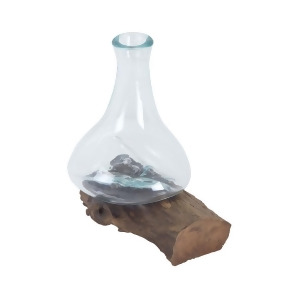 Dimond Home Jetsam Teak Root And Glass Vessel Tall - All