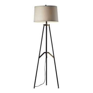 Dimond Lighting Functional Tripod Floor Lamp in Restoration Black And Aged Gold - All