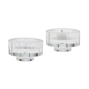 Dimond Home Round Windowpane Crystal Candleholders Set of 2 - All