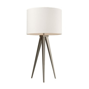 Dimond Lighting Salford Table Lamp In Satin Nickel With Off-White Linen Shade - All