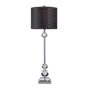 Dimond Lighting Chamberlain Table Lamp In Chrome And Clear Crystal With Laser Cu - All