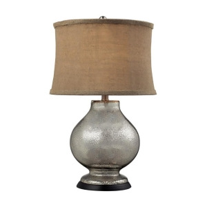 Dimond Lighting Stonebrook Table Lamp In Antique Mercury Glass With Burlap Shade - All