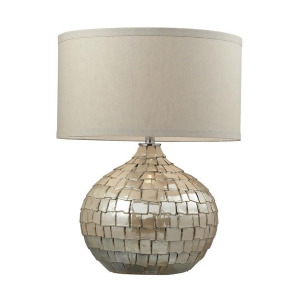 Dimond Lighting Canaan Ceramic Table Lamp In Cream Pearl With Light Beige Linen - All