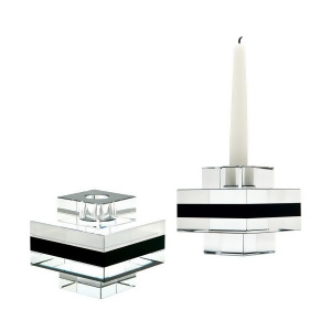 Dimond Home Square Tuxedo Crystal Pedestal Candleholders Set of 2 - All