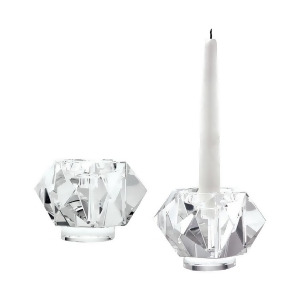 Dimond Home Small Faceted Star Crystal Candleholders Set of 2 - All