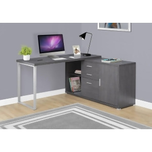 Monarch Specialties 7287 60 Inch Computer Desk in Grey Left Or Right Facing - All