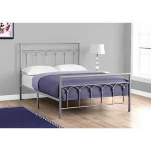 Monarch Specialties 2656 Metal Bed Frame in Silver - All