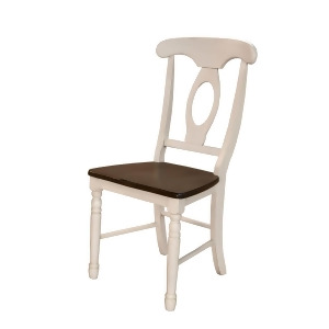 A-america British Isles Napoleon Side Chair in Chalk-Cocoa Bean Set of 2 - All