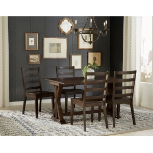 A-america Brooklyn Heights 5 Piece Flip Top Dining Room Set w/Ladder Back Chairs - All