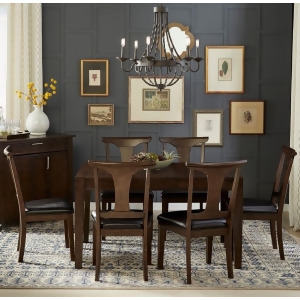 A-america Brooklyn Heights 7 Piece Square Leg Dining Room Set w/T-Back Chairs in - All