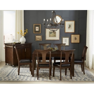 A-america Brooklyn Heights 8 Piece Square Leg Dining Room Set w/T-Back Chairs in - All