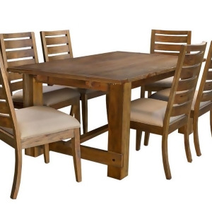 A-america Anacortes 105 Inch Extension Trestle Dining Table in Salvage Mahogany - All