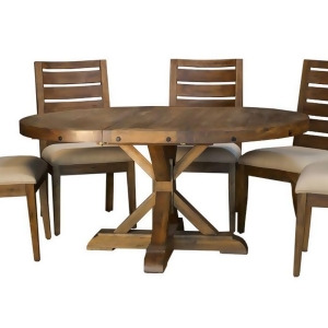 A-america Anacortes 62 Inch Extension Oval Pedestal Dining Table in Salvage Maho - All