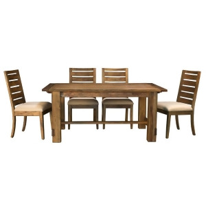 A-america Anacortes 5 Piece Trestle Dining Room Set in Salvage Mahogany - All