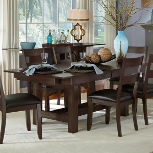 A-america Mariposa 132 Inch Trestle Dining Table w/Butterfly Leaves in Warm Grey - All