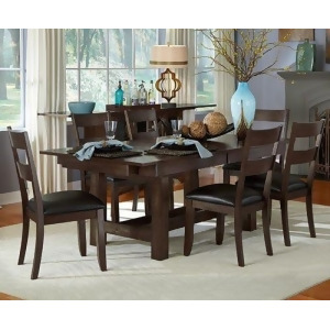 A-america Mariposa 7 Piece Trestle Dining Room Set w/Butterfly Leaves in Warm Gr - All