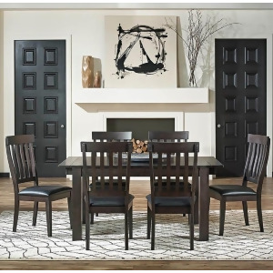 A-america Mariposa 7 Piece Leg Dining Room Set w/Slat Back Chairs in Warm Grey - All