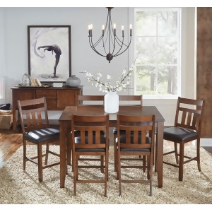 A-america Mason 9 Piece Square Gather Height Table Set w/Slat Back Stools in Man - All