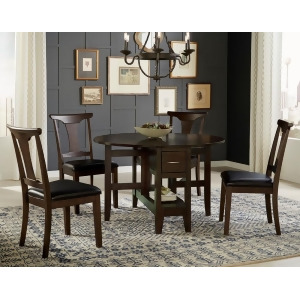 A-america Brooklyn Heights 5 Piece Gate Leaf Dining Room Set w/T-Back Chairs in - All