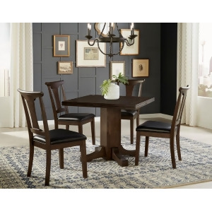 A-america Brooklyn Heights 5 Piece Drop Leaf Dining Room Set w/T-Back Chairs in - All