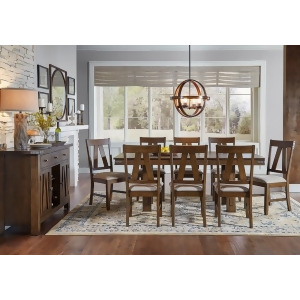 A-america Eastwood 10 Piece Trestle Dining Room Set w/Butterfly Leaf in Rich Tob - All