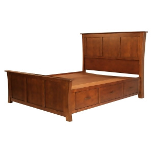 A-america Grant Park Storage Panel Bed in Pecan - All