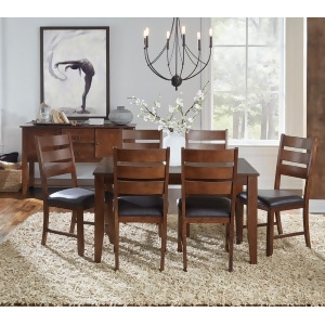 A-america Mason 7 Piece Rectangular Leg Dining Room Set w/Butterfly Leaf in Mang - All