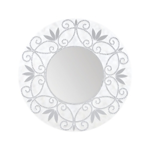 Sterling Surrey Wall Mirror In Silver And White - All