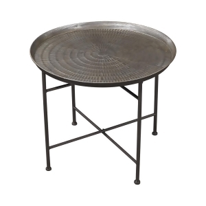 Sterling Embossed Pewter Accent Table - All
