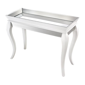 Sterling Madison Console Table With Bent Glass In White - All