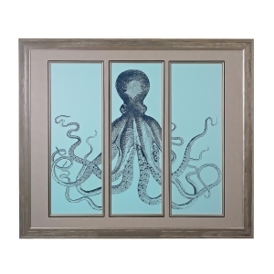 Sterling Octopus Tryptich Fine Art Giclee under Glass - All