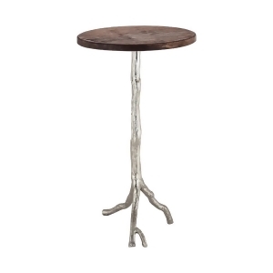 Sterling Wood And Nickle Side Table - All