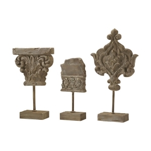 Sterling Auvergne Finials In Aged Corbel Stone Set Of 3 - All